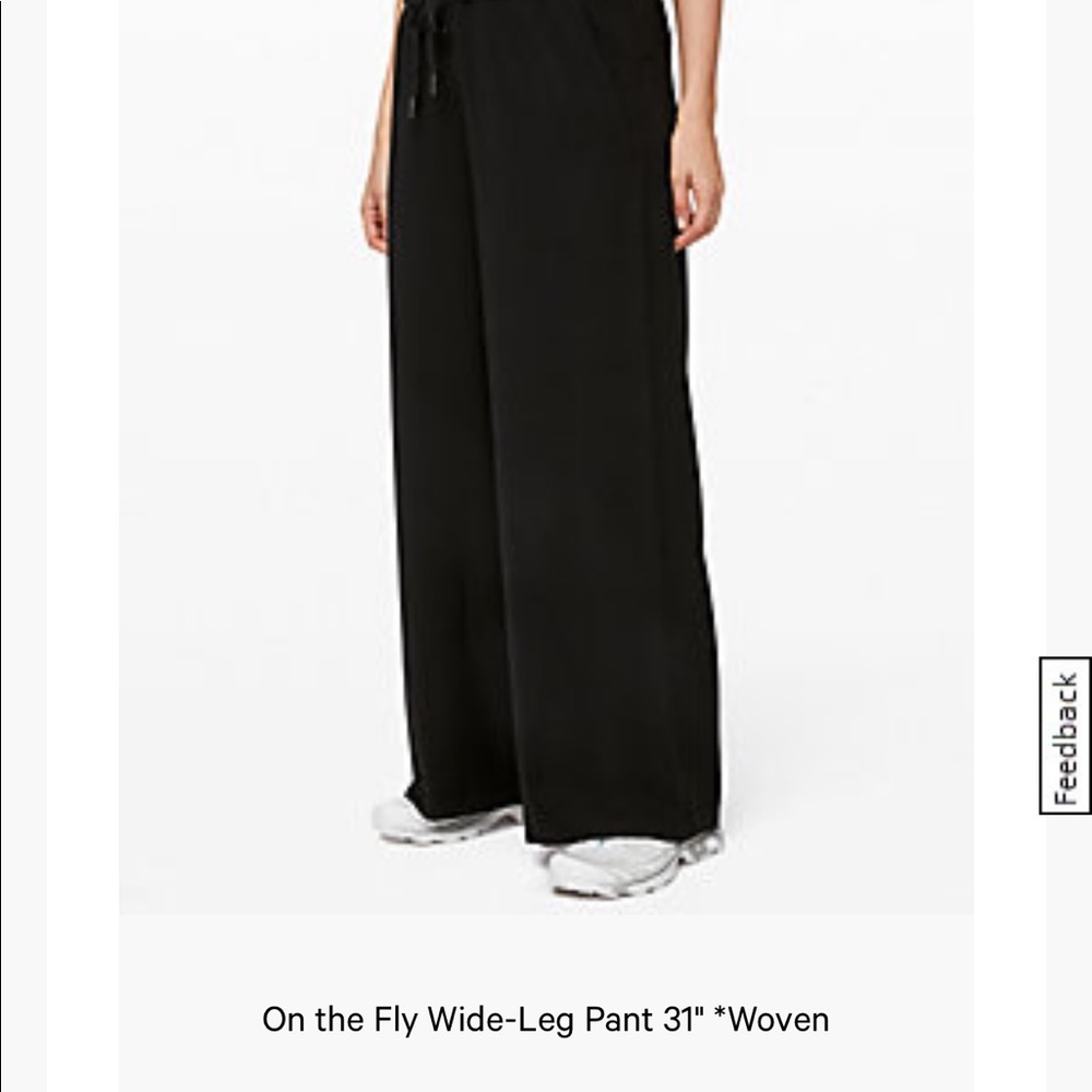 On the fly pant woven in black